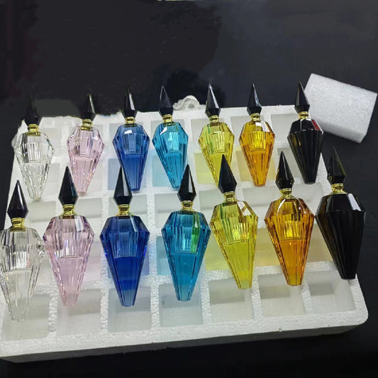 200 pieces Crystal cap attar 12ml Oud oil Tola Crystal bottle with glass stick