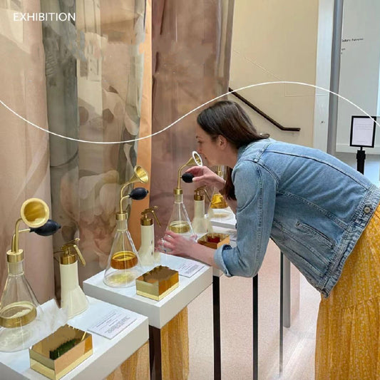 Perfume fragrances test smell glass bottle with copper device for Perfume shop brand