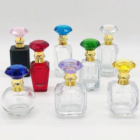 100 pieces Luxury Crystal diamonds Zamac Perfume Fragrance Gold cap for 15mm perfume bottle