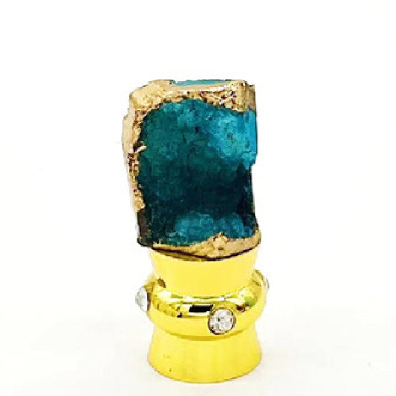 100 pieces Beautiful Gorgeous Luxury Gemstone with diamonds Gold Zamac Perfume caps Fragrance cap for perfume bottle FEA 15mm