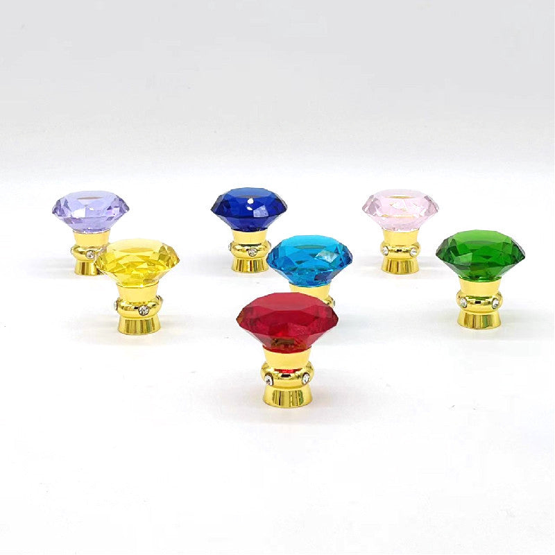 100 pieces Luxury Crystal diamonds Zamac Perfume Fragrance Gold cap for 15mm perfume bottle