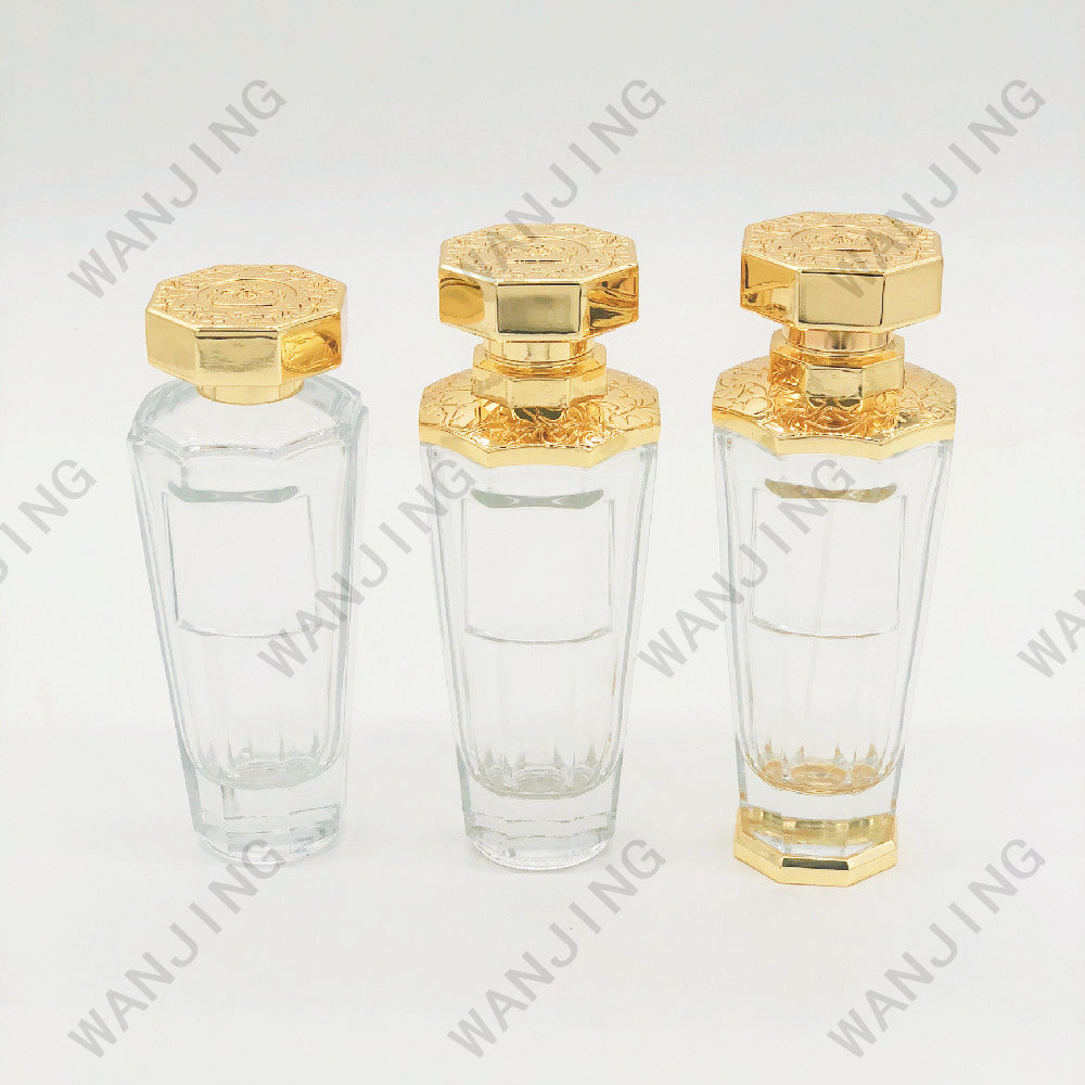 2000 Pieces Luxury Fragrance Zamac cap Zamac shoulder Zamac bottom 100 ml Perfume glass bottle