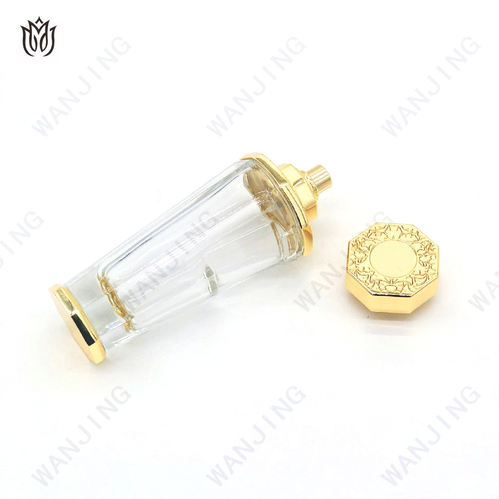 2000 Pieces Luxury Fragrance Zamac cap Zamac shoulder Zamac bottom 100 ml Perfume glass bottle