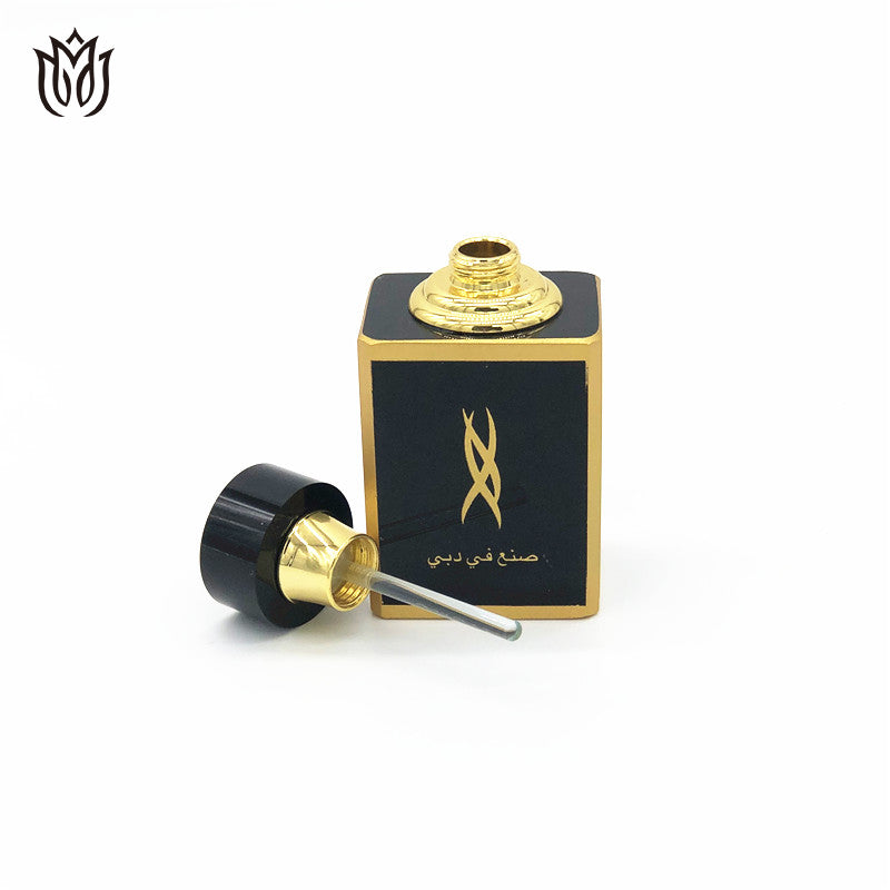 500 Pieces Crystal cap attar 6ml Oud oil Tola Black color Crystal bottle with glass stick