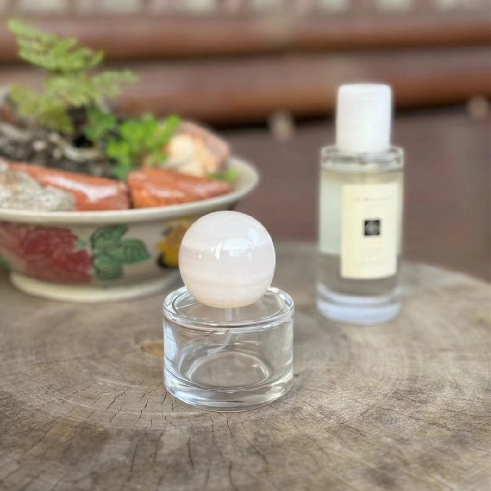100 Pieces Perfume Fragrance Gemstone Round Ball 15mm Cap Lid
