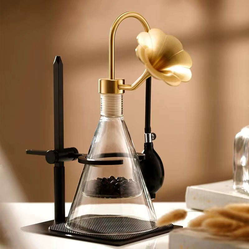 Perfume fragrances test smell glass bottle with copper device and base for Perfume shop brand