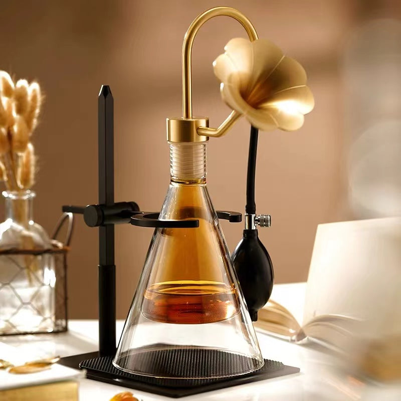 Perfume fragrances test smell glass bottle with copper device and base for Perfume shop brand