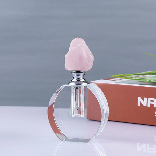 100 pieces Luxury Natural Gemstone cap 3ml 6ml Attar Oud oil Crystal bottle