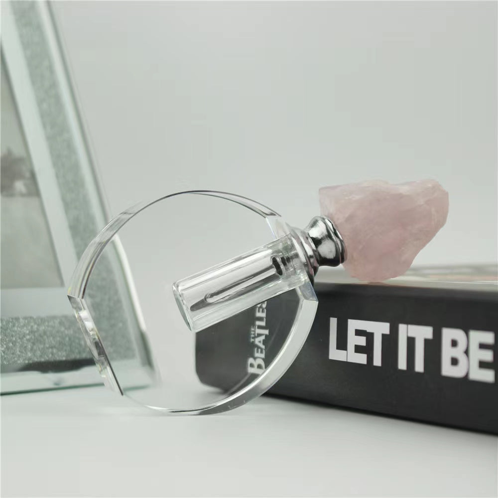 100 pieces Luxury Natural Gemstone cap 3ml 6ml Attar Oud oil Crystal bottle