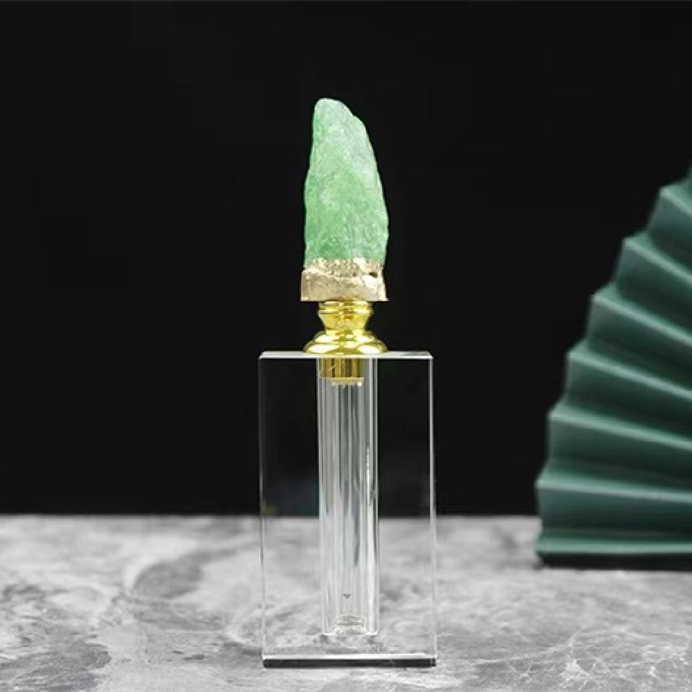 100 pieces Natural Gemstone Colorful cap 6 ml Attar Oud oil Crystal bottle