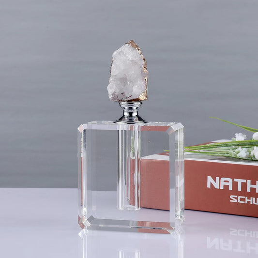 100 pieces Natural Gemstone cap 3ml 6ml 12 ml Attar Oud oil Crystal bottle