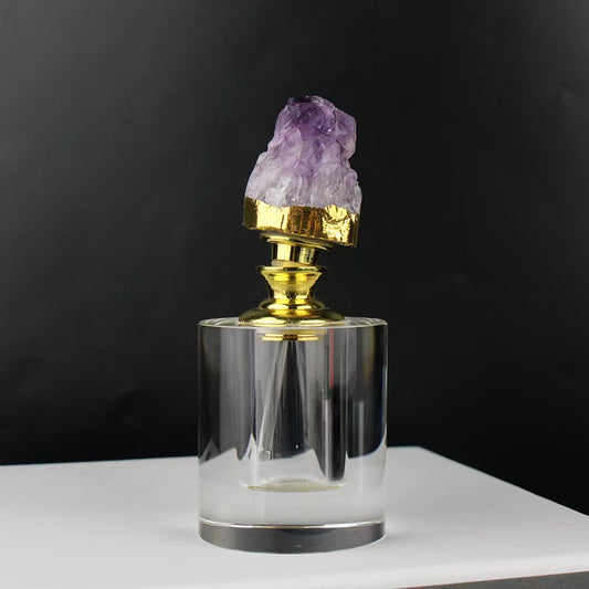 100 pieces Natural Gemstone cap 15 ml Attar Oud oil Crystal bottle