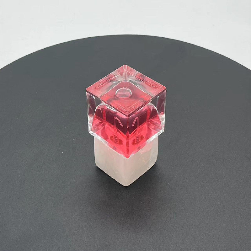 100 pieces Natural Raw Stone White Crystal Jade Gemstone Marble Perfume Square Cap Fragrance Cap with Pump Sprayer for 15mm FEA