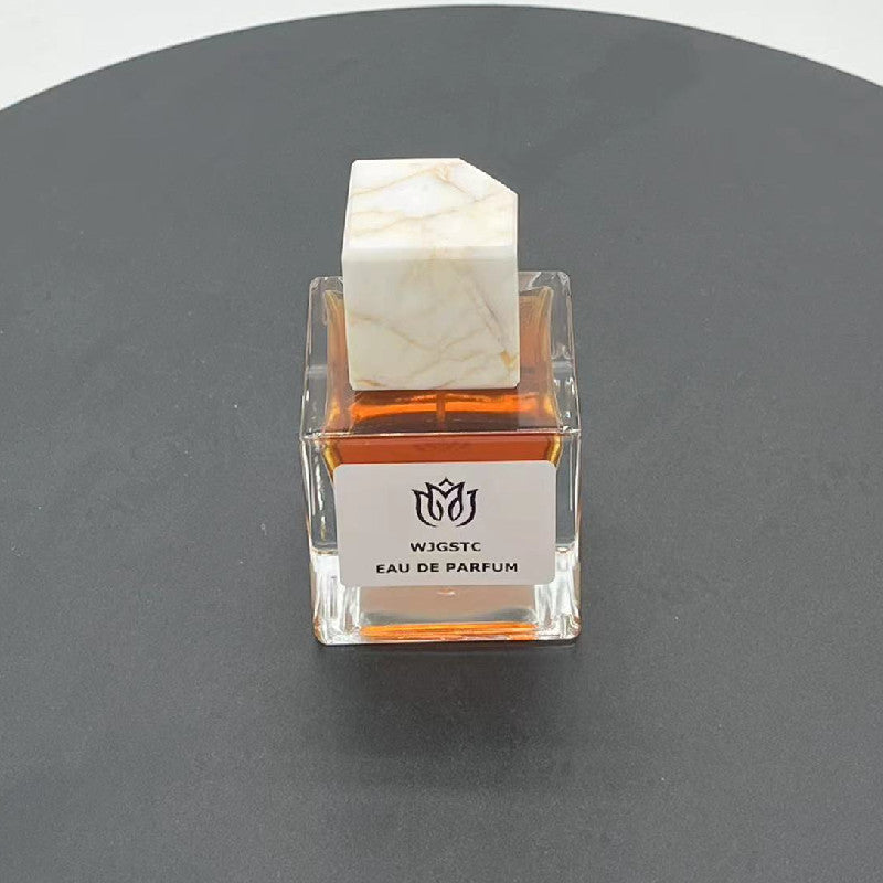 100 Pieces Natural Raw Stone Gemstone Marble Perfume Square Cap 15mm Fragrance Cap with Pump Sprayer for FEA