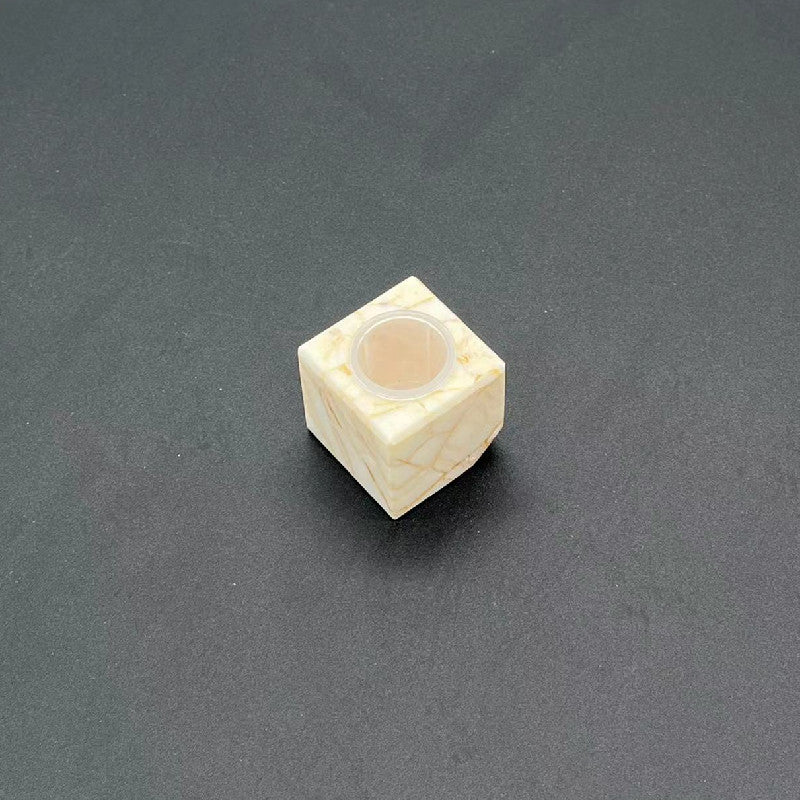 100 Pieces Natural Raw Stone Gemstone Marble Perfume Square Cap 15mm Fragrance Cap with Pump Sprayer for FEA