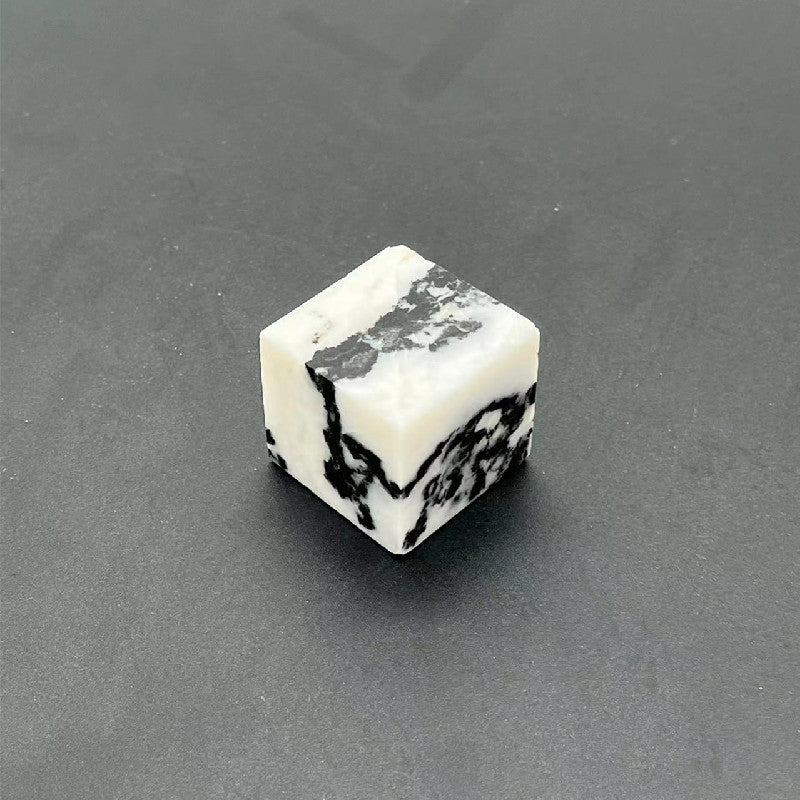 100 Pieces Natural Raw Stone White Jade Gemstone Marble Perfume Square Cap 15mm Fragrance Cap with Pump Sprayer for FEA