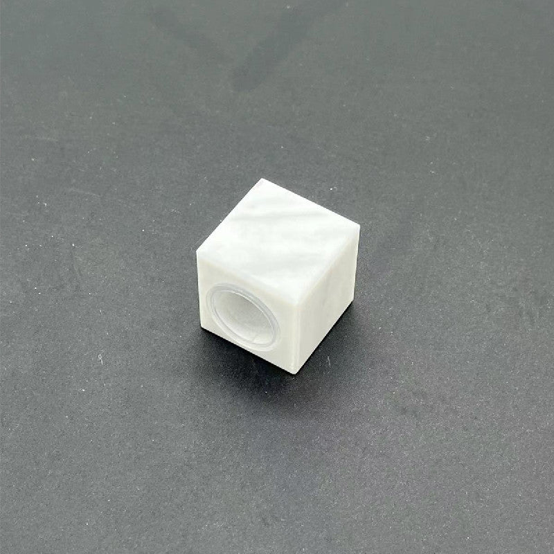 100 Pieces Natural Raw Stone White Jade Gemstone Marble Perfume Square Cap 15mm Fragrance Cap with Pump Sprayer for FEA
