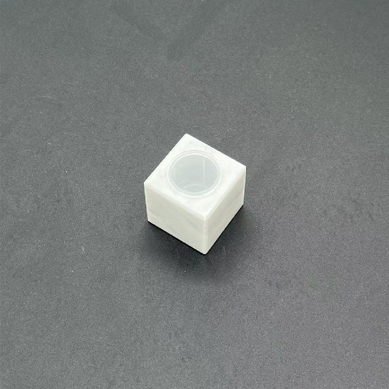 100 Pieces Natural Raw Stone White Jade Gemstone Marble Perfume Square Cap 15mm Fragrance Cap with Pump Sprayer for FEA