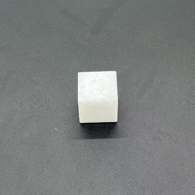 100 Pieces Natural Raw Stone White Jade Gemstone Marble Perfume Square Cap 15mm Fragrance Cap with Pump Sprayer for FEA
