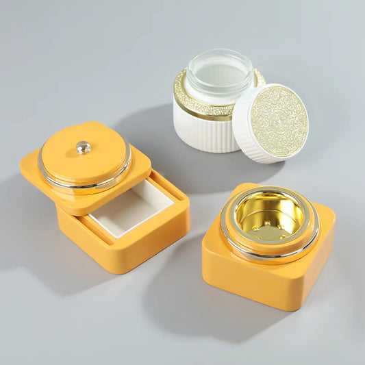 500 Pieces Wooden Box Gift Cosmetic Incense Bakhoor Glass jar Crystal Bottle Perfume Box Burner