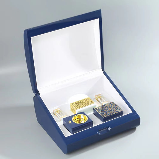 500 Pieces Wooden Box Gift Cosmetic Incense Bakhoor Glass jar Crystal cap Perfume Box Burner