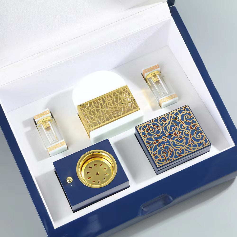 500 Pieces Wooden Box Gift Cosmetic Incense Bakhoor Glass jar Crystal cap Perfume Box Burner