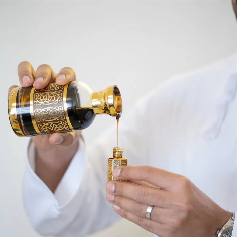 40 Pieces 200 ml Decanter Display Glass Cap Attar Oud Oil Glass Bottle