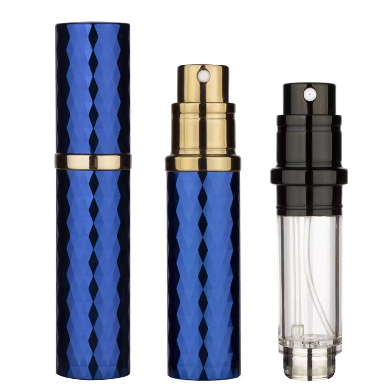 Luxury 5ML Perfume Travel Refillable Bottle Diamond Bottom-Filling Fragrances Perfume Atomizer Mini Cologne Dispenser Portable Sprayer Pocket Size for Cruise Car Trip Purse Gift