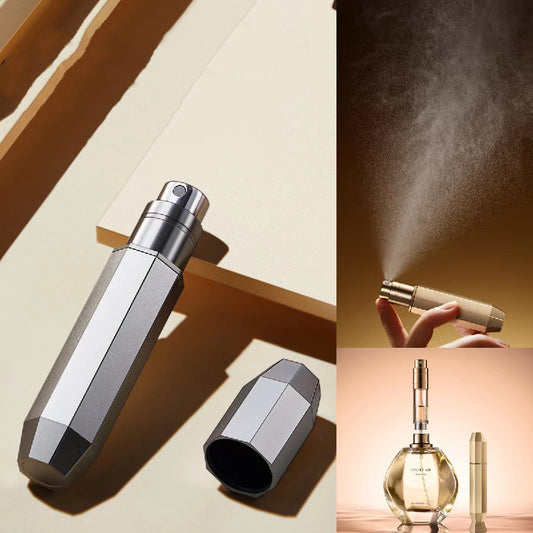 Luxury 5ML Perfume Travel Octagon Refillable Bottle Bottom-Filling Fragrances Perfume Atomizer Mini Cologne Dispenser Portable Sprayer Pocket Size for Car Trip Purse Gift