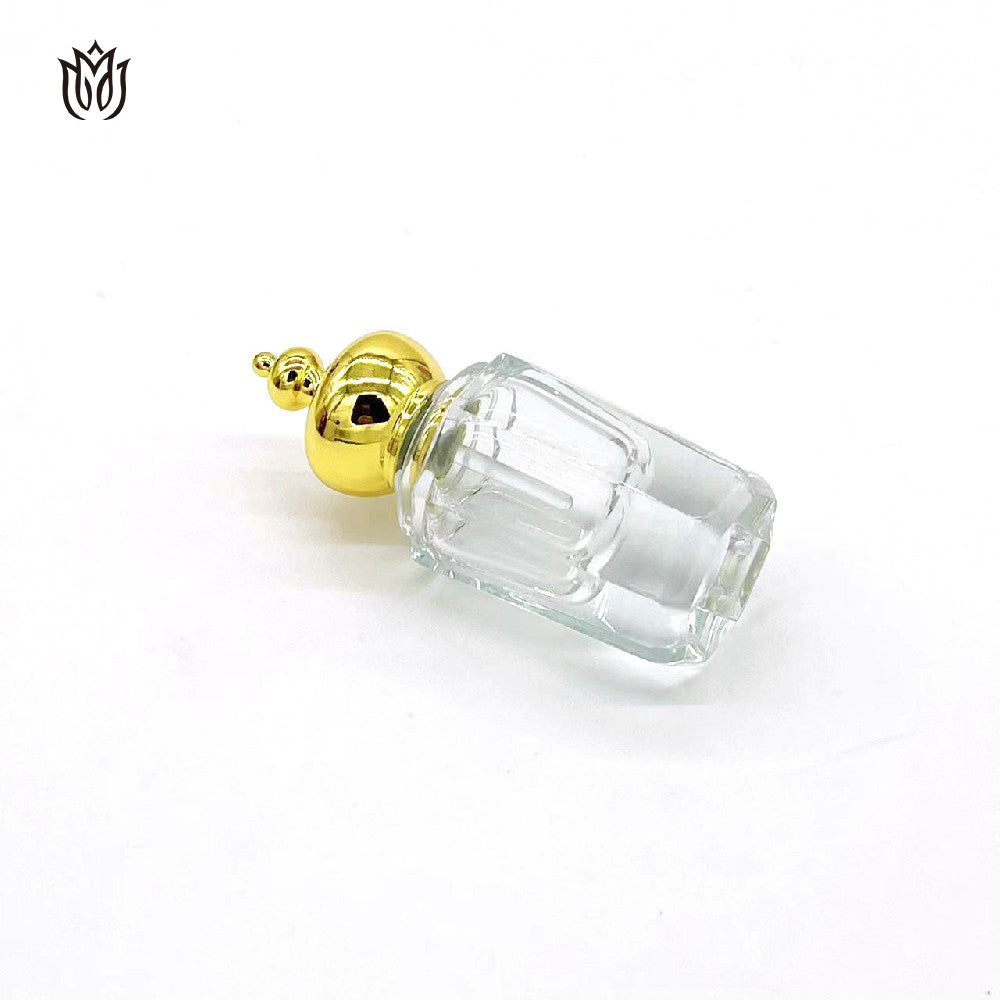 1000 Pieces Zamac cap with logo attar oud oil 15ml glass bottle