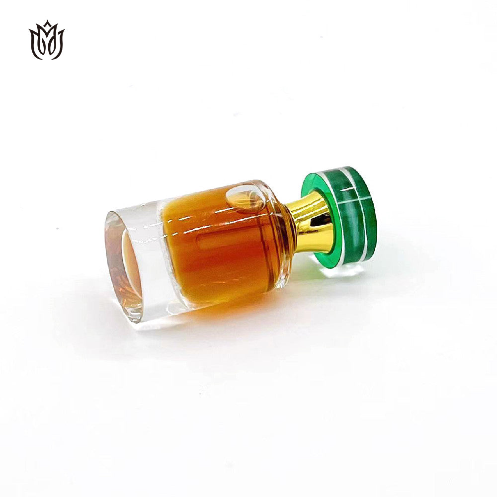 1000 Pieces Round Crystal Zamac cap attar oud oil 20ml glass bottle with glass stick
