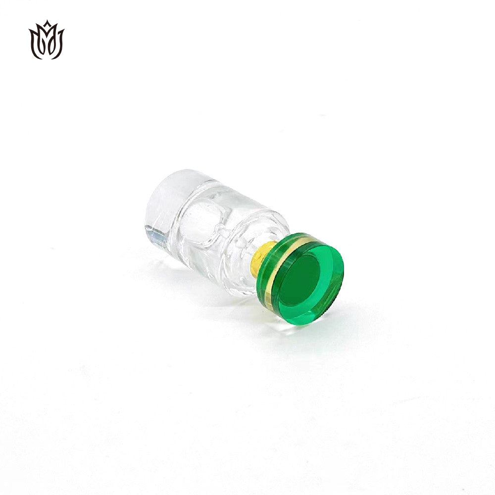 1000 Pieces Round Crystal Zamac cap attar oud oil 20ml glass bottle with glass stick