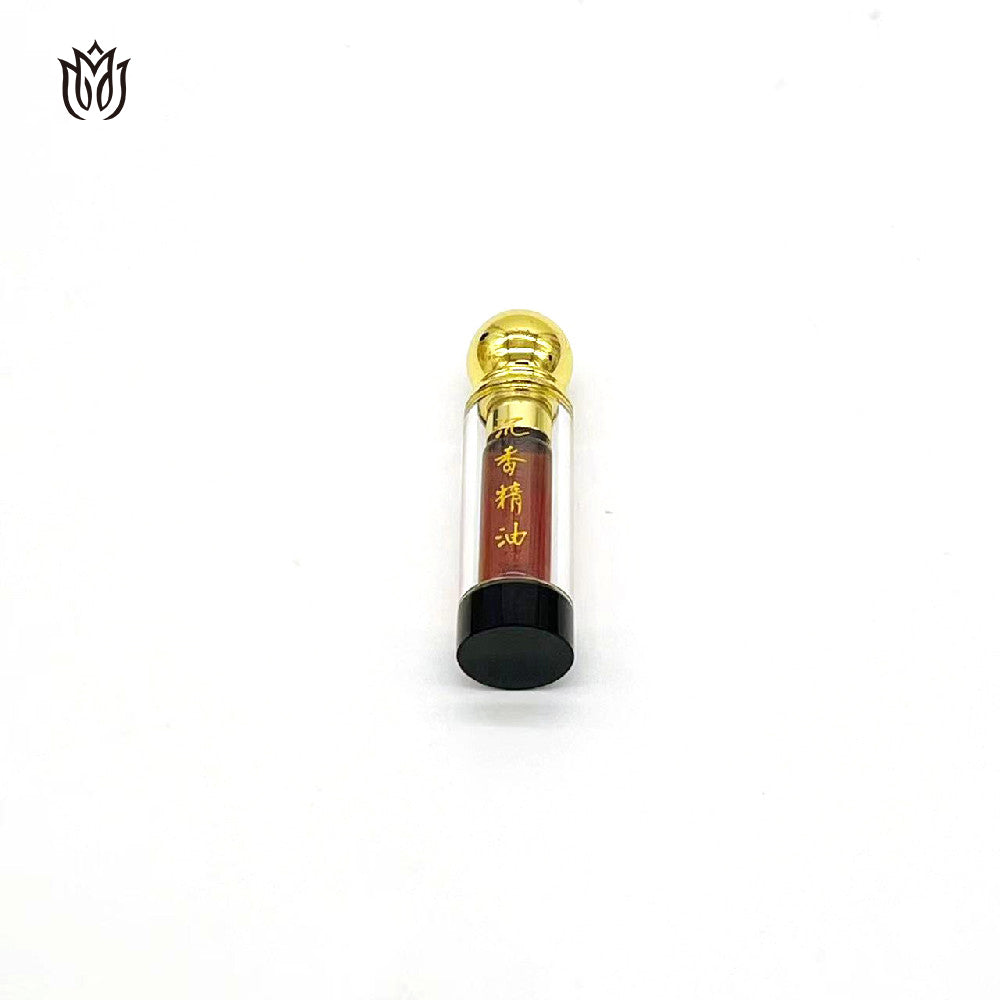 1000 Pieces Zamac cap attar oud oil 3ml glass bottle with glass stick