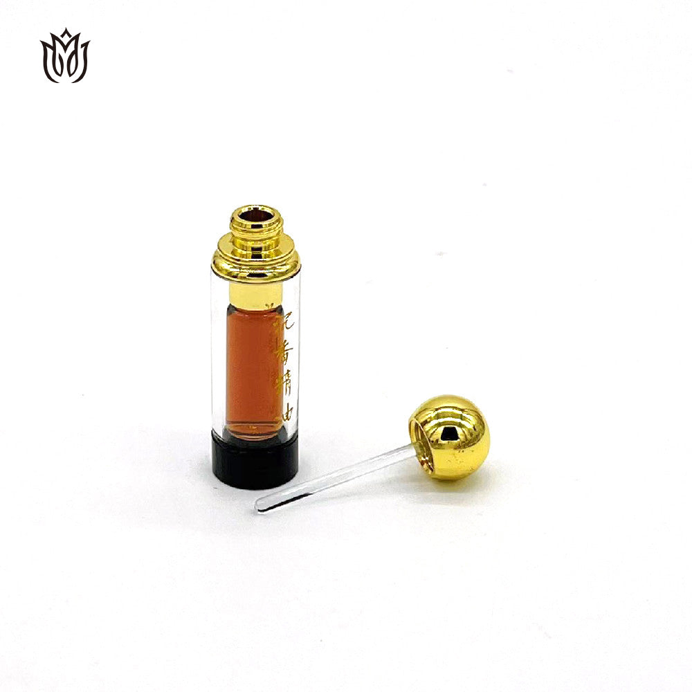 1000 Pieces Zamac cap attar oud oil 3ml glass bottle with glass stick