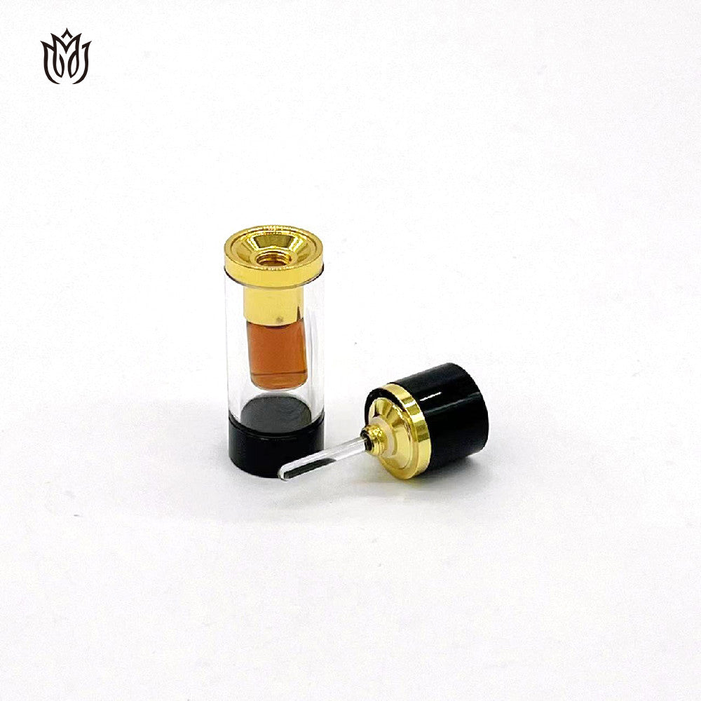 1000 Pieces Zamac Crystal cap attar oud oil 3ml glass bottle with glass stick