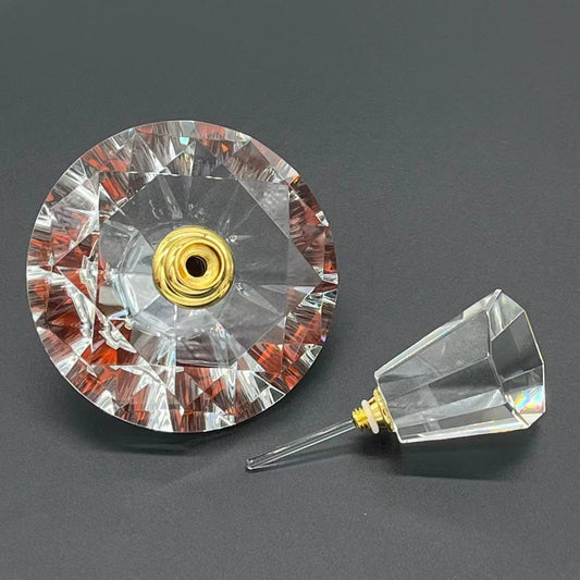 500 Pieces Zamac Crystal cap attar oud oil 3ml diamonds shape Crystal bottle with glass stick