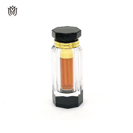 500 Pieces Zamac Crystal Cap Attar Oud Oil 3ml Glass Bottle with Hot Stamping Polishing Screw Cap Seal for Perfume Packaging