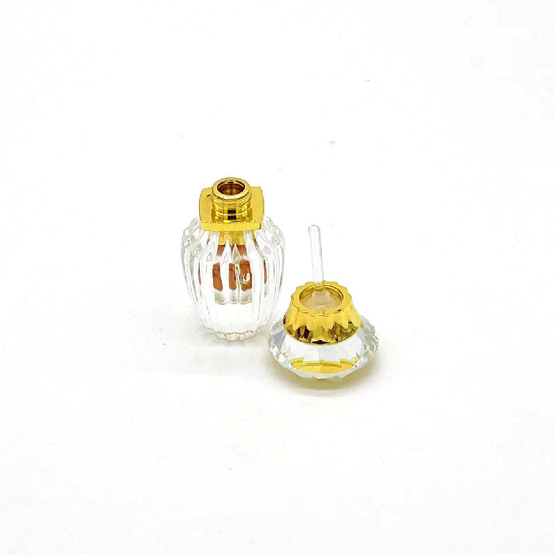 500 Pieces Zamac Crystal cap attar oud oil 3ml Crystal bottle with glass stick