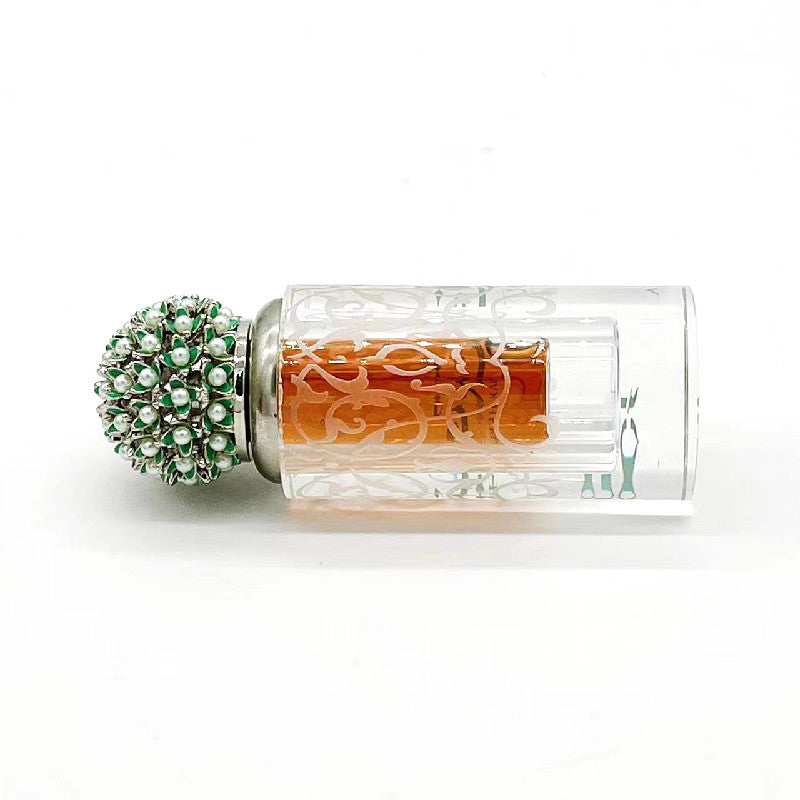500 Pieces Zamac Crystal cap attar oud oil 6ml Crystal bottle with glass stick