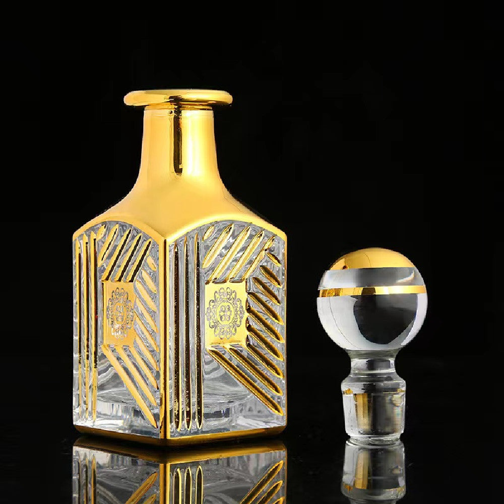50 pieces pack Oud oil Perfume Incense Cosmetic Gold 150 ml Glass bottle