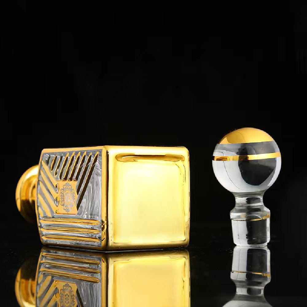 50 pieces pack Oud oil Perfume Incense Cosmetic Gold 150 ml Glass bottle