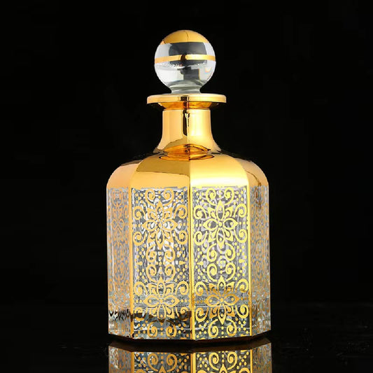 50 pieces pack Oud Oil Perfume Incense Cosmetic Gold 450 ml Glass bottle