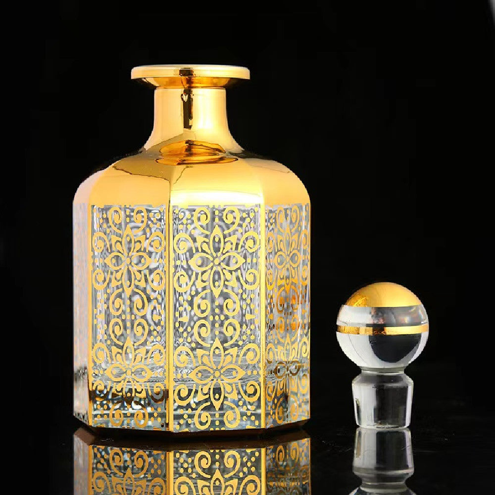 50 pieces pack Oud Oil Perfume Incense Cosmetic Gold 450 ml Glass bottle
