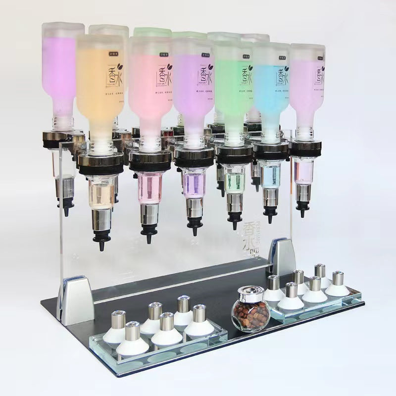 6 heads and 12 heads Bulk perfume fragrance sub-bottler hanging counter glass bottle equipment poured into the perfume bar