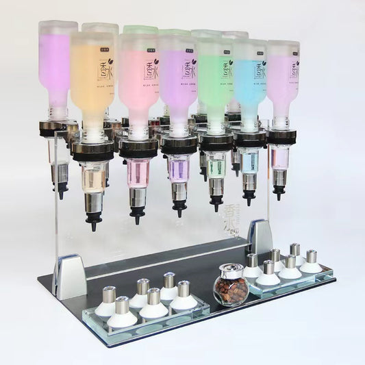 6 heads and 12 heads Bulk perfume fragrance sub-bottler hanging counter glass bottle equipment poured into the perfume bar