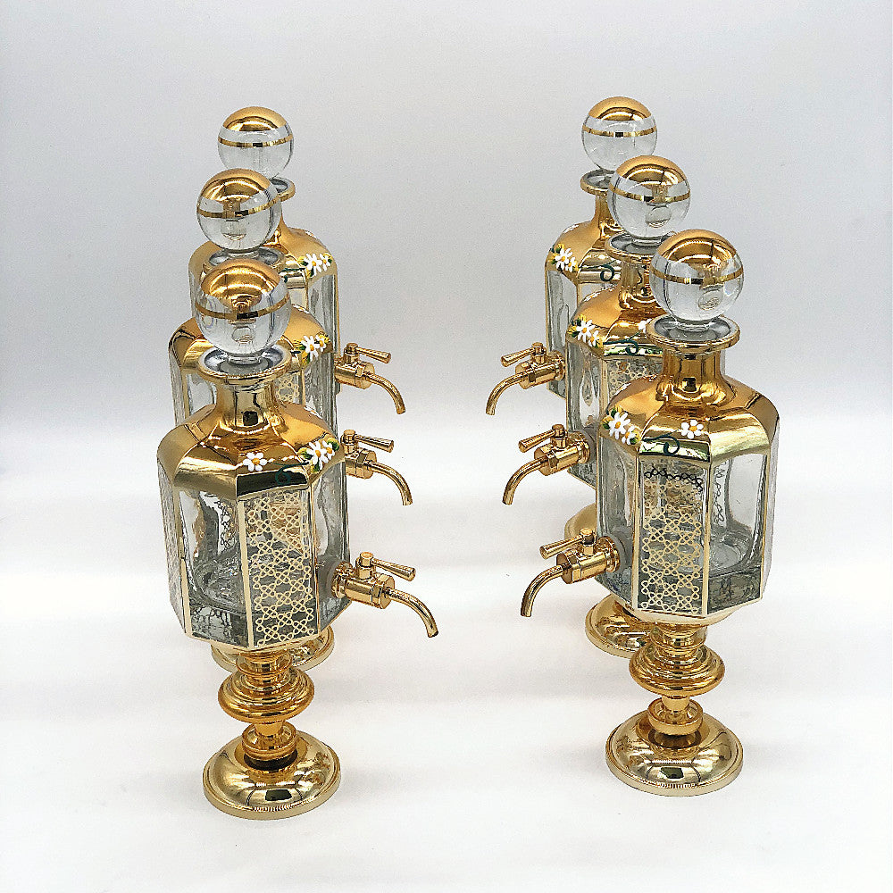 500 ml Oud oil Gold Luxury Glass bottle with Faucet
