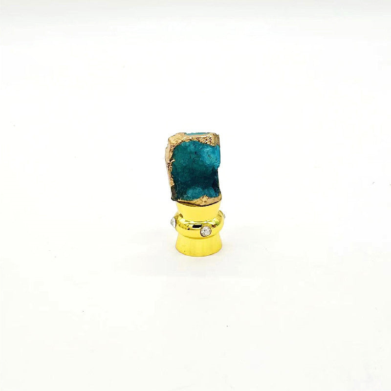 100 pieces Beautiful Gorgeous Luxury Gemstone with diamonds Gold Zamac Perfume caps Fragrance cap for perfume bottle FEA 15mm