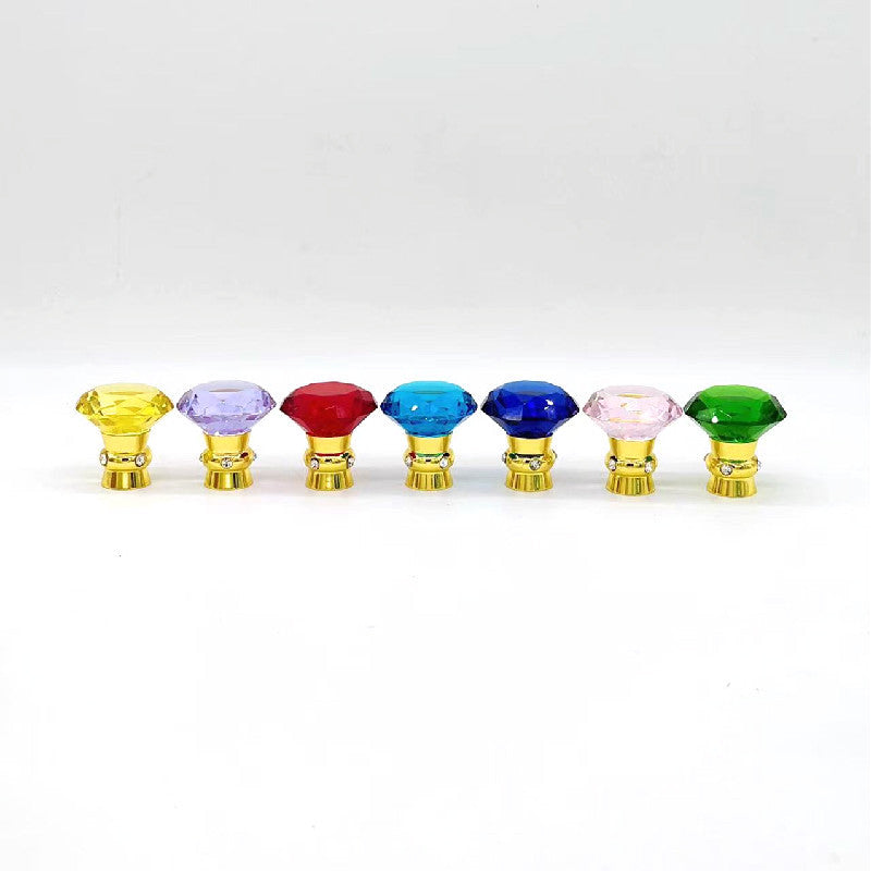 100 pieces Luxury Crystal diamonds Zamac Perfume Fragrance Gold cap for 15mm perfume bottle