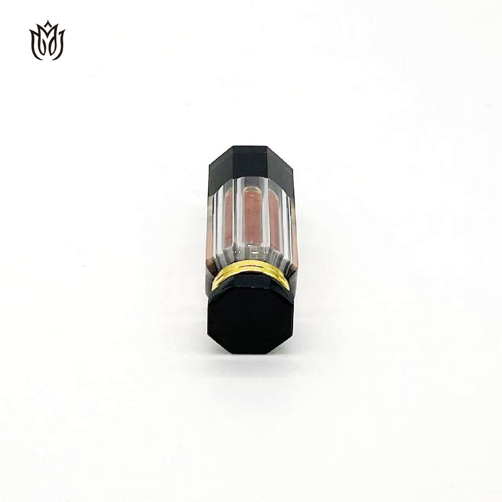 500 Pieces Zamac Crystal Cap Attar Oud Oil 3ml Glass Bottle with Hot Stamping Polishing Screw Cap Seal for Perfume Packaging