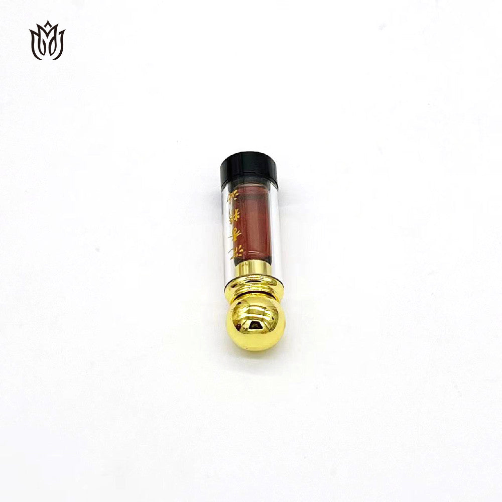 1000 Pieces Zamac cap attar oud oil 3ml glass bottle with glass stick